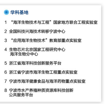 寧波大學海洋學院重點研究方向